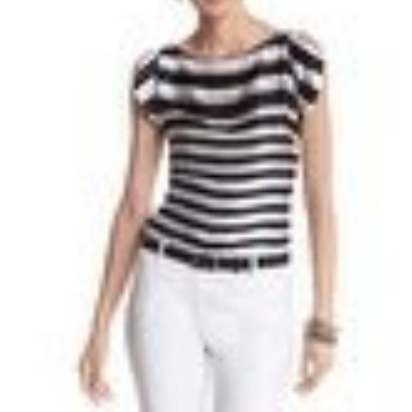 WHITE HOUSE BLACK MARKET‎ Spanish Steps Stripe Top - Picture 3 of 8